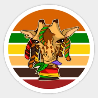 rastafarian-giraffe-chews-cannabist-Gifts Sticker